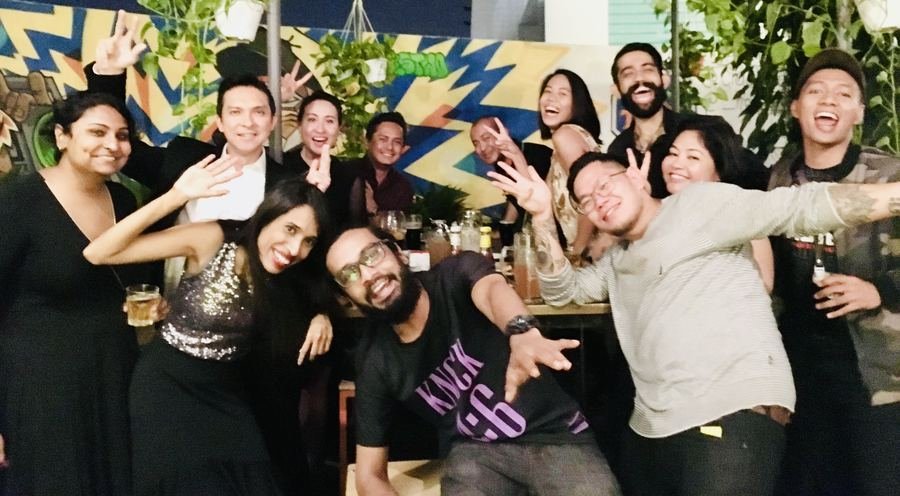 Our team and clients having fun together