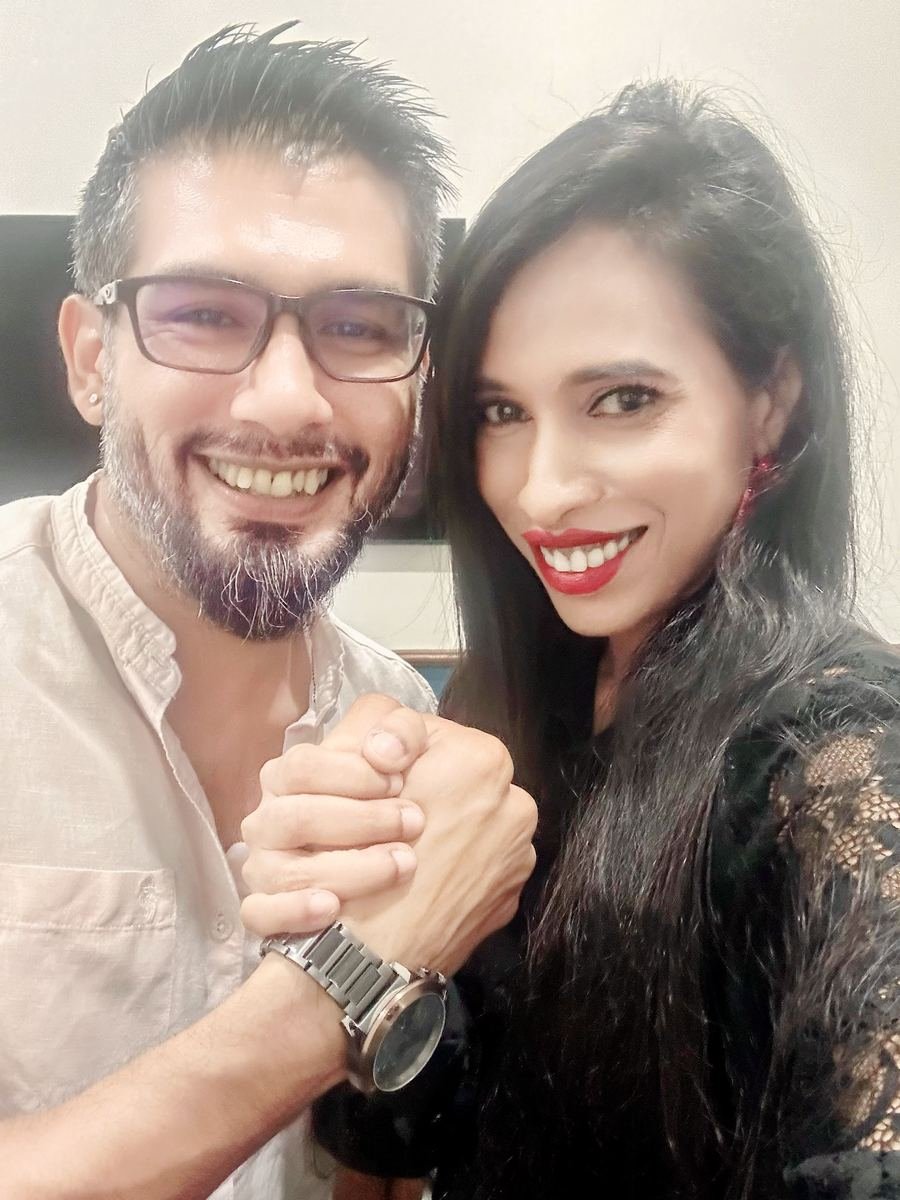 Tanya with a valued client
